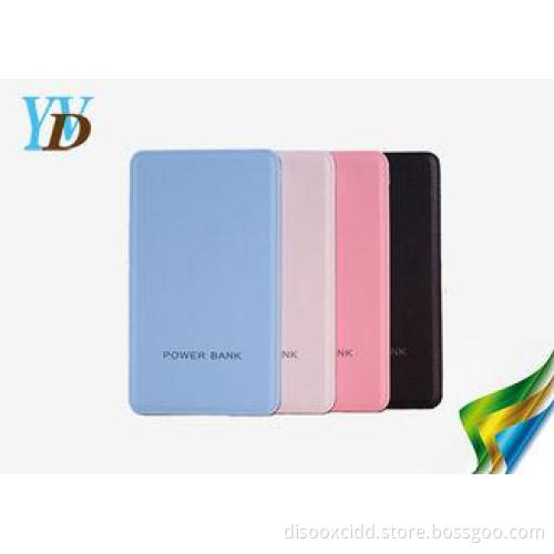 Ultra-thin Hard Leather Mobile Charger Universal Portable P
